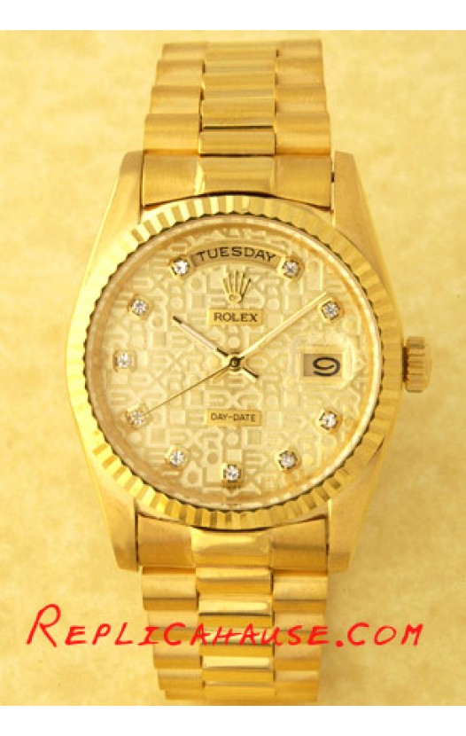 Rolex Réplica Day Date-Gold
