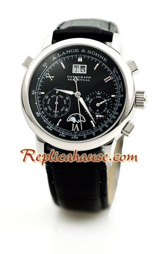 A. Lange Sohne Datograph Perpetual Leather Reloj