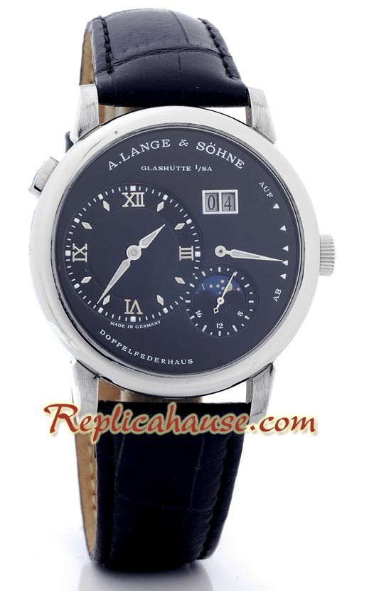 A. Lange Sohne Lange 1 MoonPhase Leather Reloj