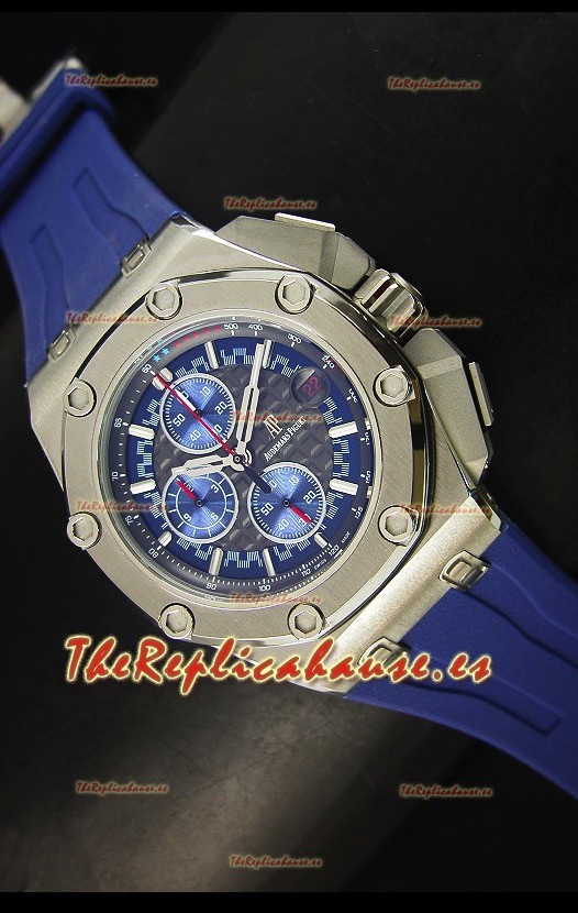 Audemars Piguet Royal Oak Offshore Michael Schumacher Reloj en color Azul con Movimiento de Cuarzo