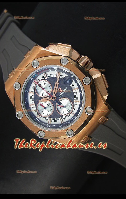 Audemars Piguet Royal Oak Offshore Michael Schumacher Reloj en Oro Rosado con Movimiento de Cuarzo