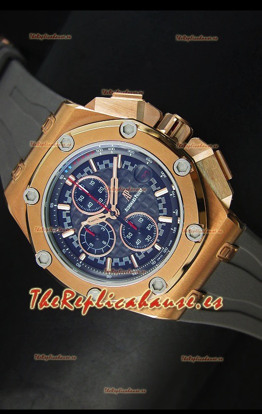 Audemars Piguet Royal Oak Offshore Michael Schumacher Reloj en Oro Rosado con Movimiento de Cuarzo