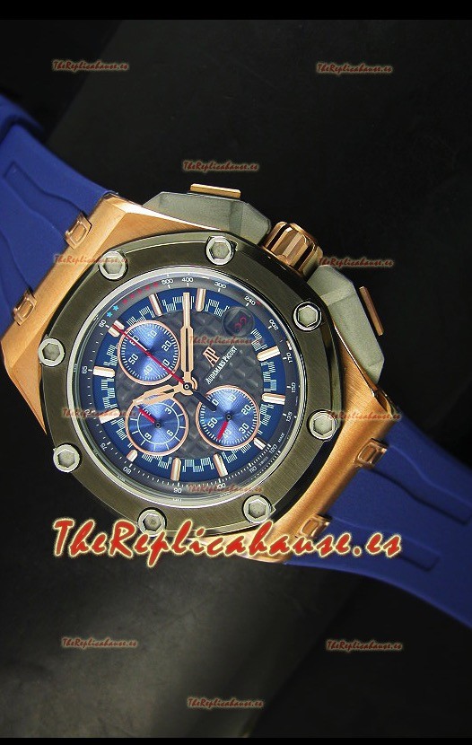 Audemars Piguet Royal Oak Offshore Michael Schumacher Reloj en Oro Rosado con Bisel de Cerámica