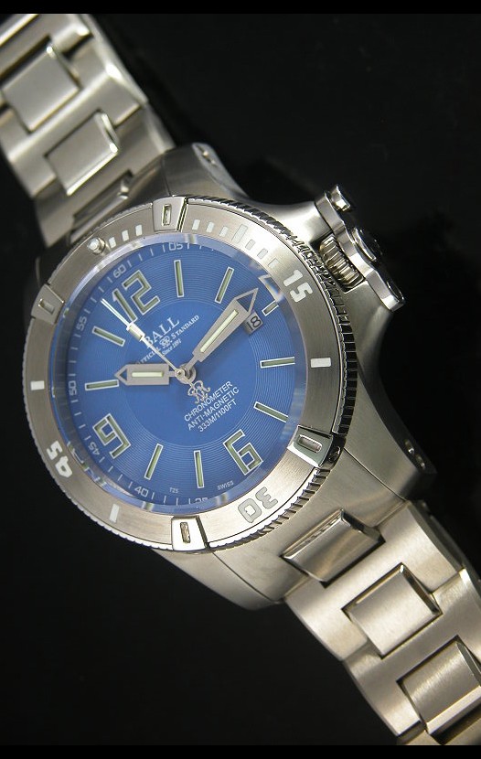 Ball Hydrocarbon Spacemaster Reloj Automático Réplica Dial en Azul - Movimiento Citizen Original