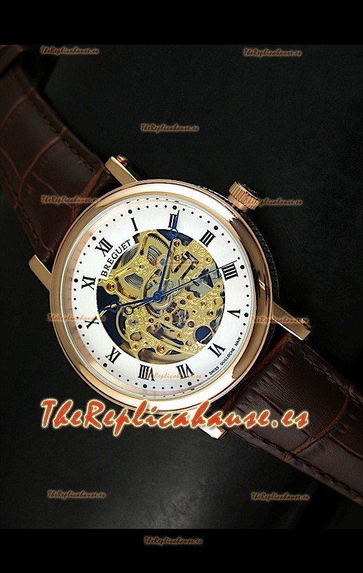 Breguet Classique Japanese Automatic con esfera de esqueletos dorados – marcadores de hora romanos