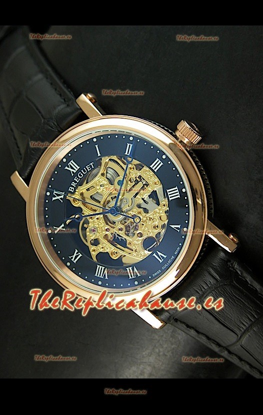 Breguet Classique Japanese Automatic con esfera de esqueletos dorados 