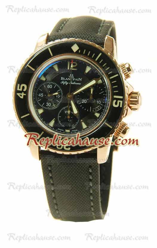 Blancpain Fifty Fathoms Flyback Cronógrafo Reloj Suizo de imitación
