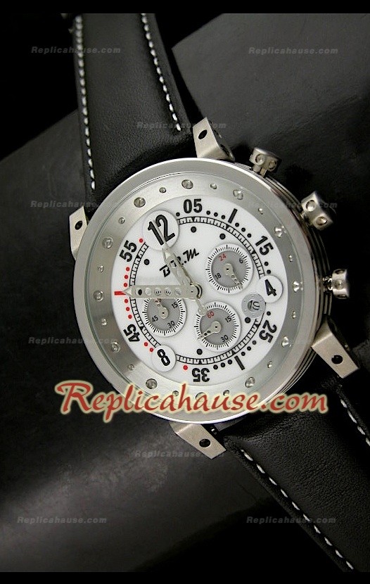 B.R.M V Series Reloj Japonés con Esfera Blanca 