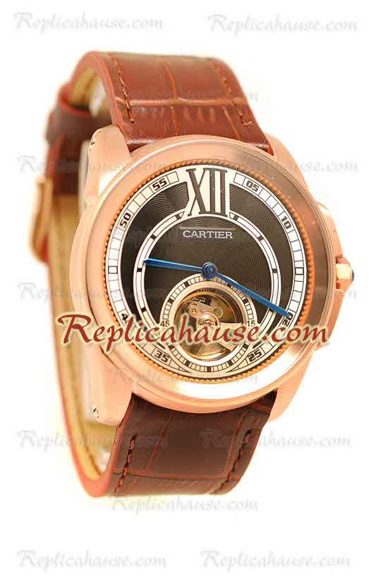 Calibre de Cartier Flying Tourbillon Reloj Réplica