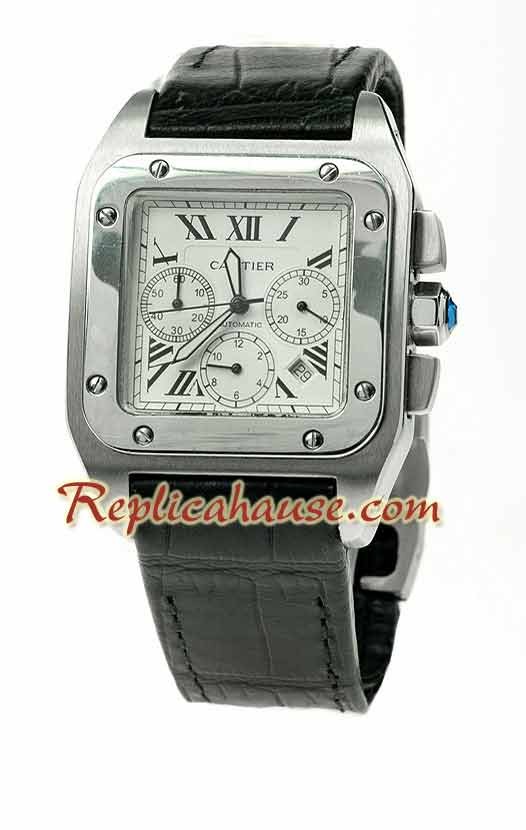 Cartier Santos 100 Cronógrafo Reloj Japonés