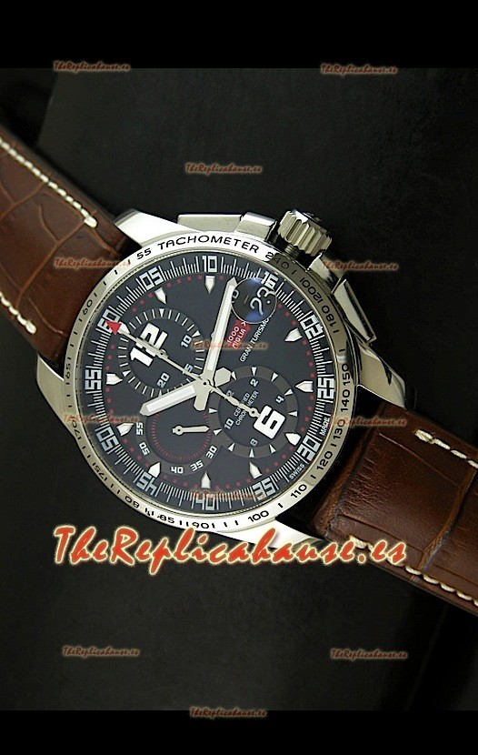 Chopard Mille Miglia GT XL Réplica Suiza en Malla de Cuero marrón – RÉPLICA ESPEJO