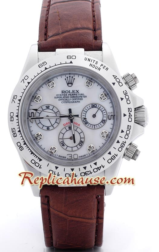Rolex Réplica Daytona Reloj con correa de cuero