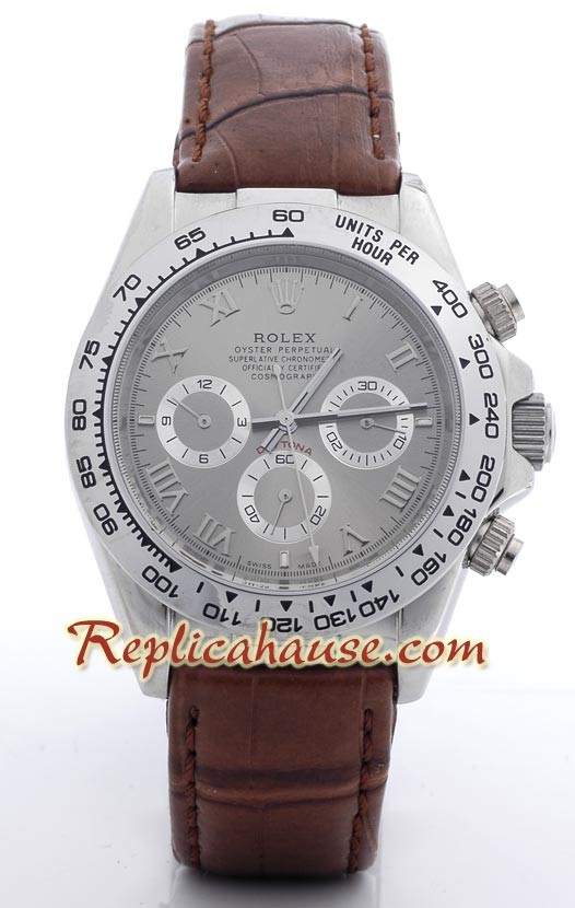 Rolex Réplica Daytona Reloj con correa de cuero