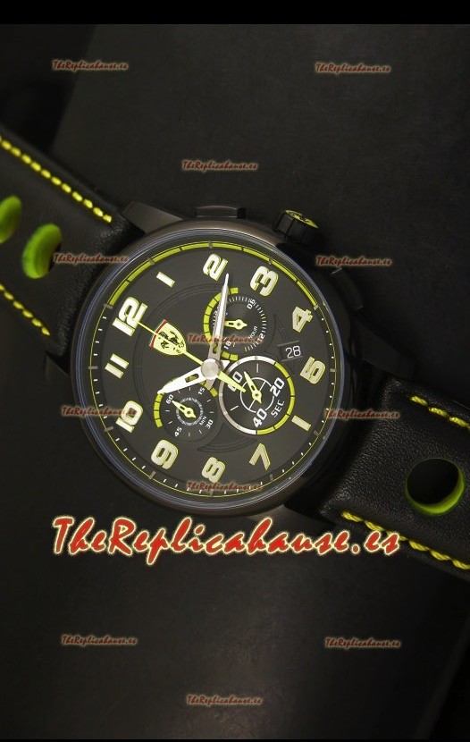 Scuderia Ferrari Heritage Reloj Cronógrafo en Acero Negro