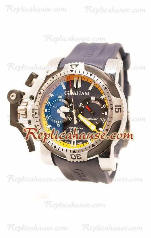 Réplica Graham Chronofighter Overtamaño Diver Reloj Suizo