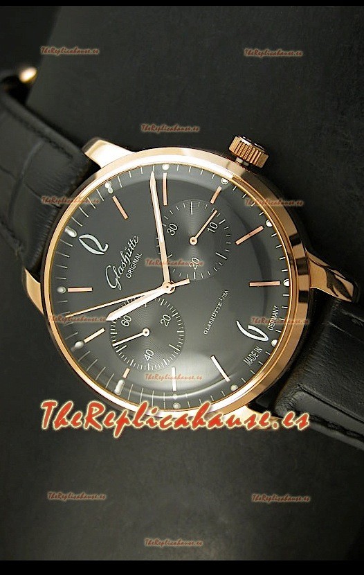 Glashuette Senator Réplica Japonesa con esfera negra