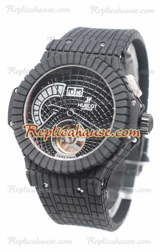 Hublot Black Caviar Tourbillon Bateria de Reserva Reloj