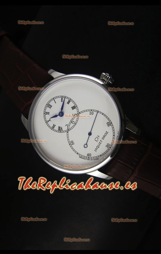 Jaquet Droz Grande Seconde Ivory Enamel Reloj con Caja de Acero Inoxidable Dial Blanco