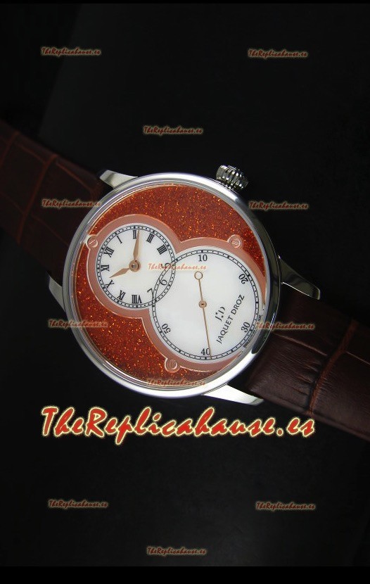 Jaquet Droz Grande Seconde Reloj de Acero Inoxidable Dial en Rojo