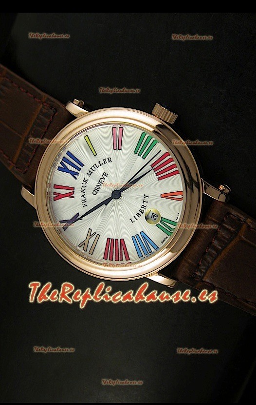Franck Muller Master of Complications Liberty, Reloj Réplica Japonés caja de Oro Rosado