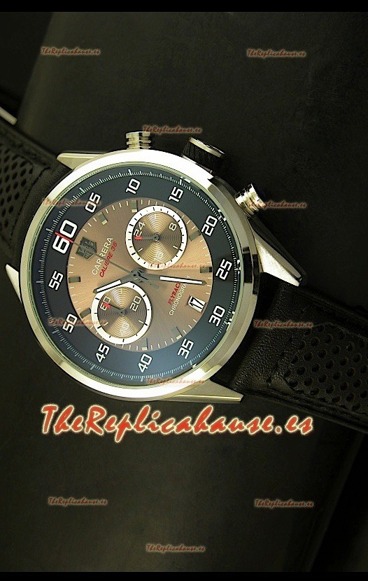 Tag Heuer Carrera Calibre 36 Flyback, Reloj Réplica, Dial Blanco - Movimiento de Cuarzo