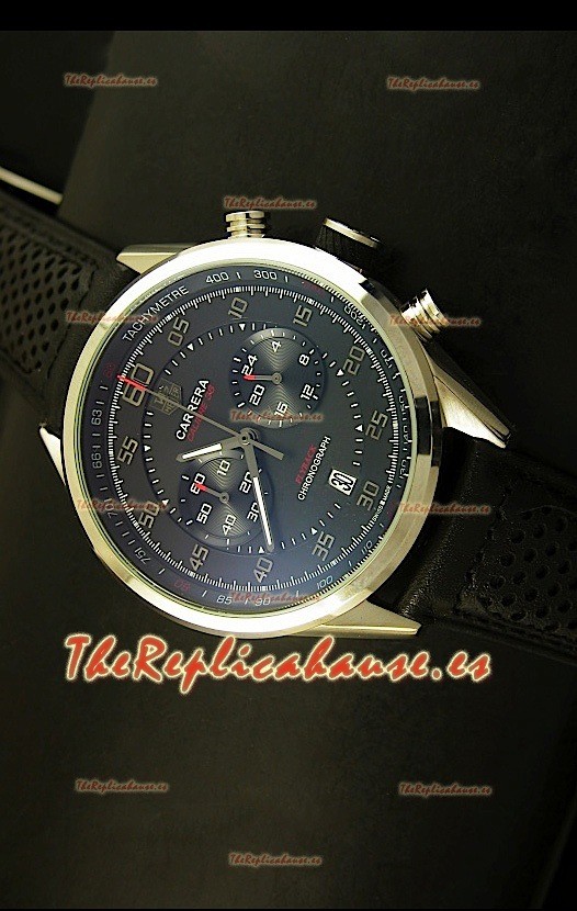 Tag Heuer Carrera Calibre 36 Flyback, Reloj Réplica, Dial Negro - Movimiento de Cuarzo