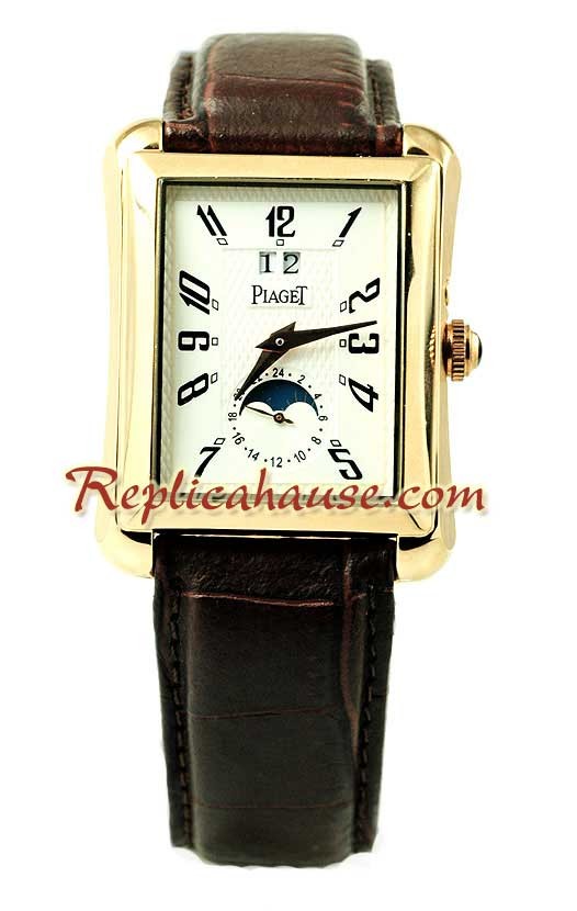 Piaget Black Tie Emperador Fases Lunares Reloj Réplica