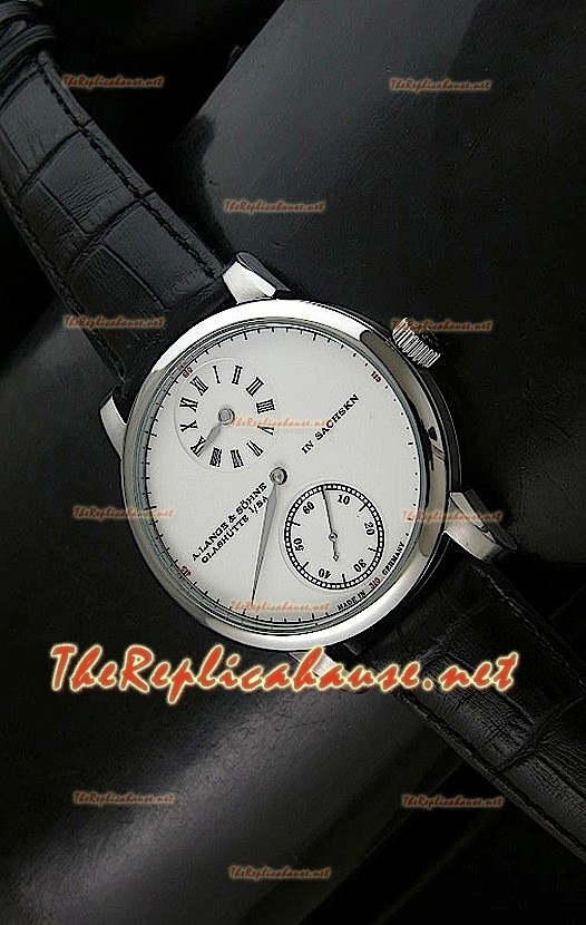 Réplica de reloj automático japonés Alange Sohne en acero.