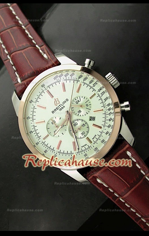 Breitleng Transocean Reloj Japonés de Cuarzo en Oro Rosa