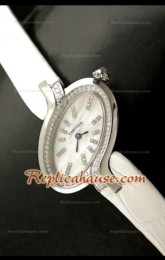 Delices De Cartier Réplica Reloj Señoras con Esfera Perla