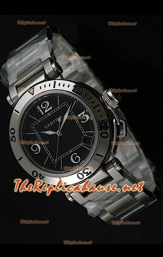 Cartier Pasha Seatimer Reloj Réplica - Carcasa Suiza Movimiento Japonés