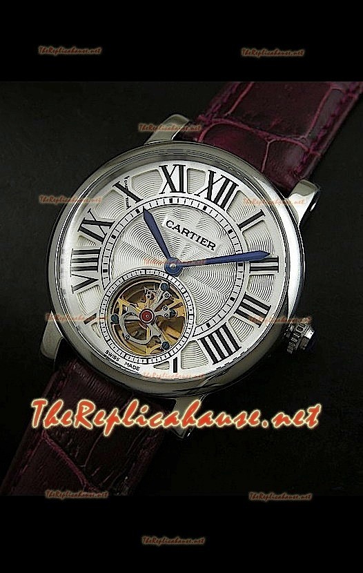 Réplica japonesa de reloj turbillón Cartier Calibre