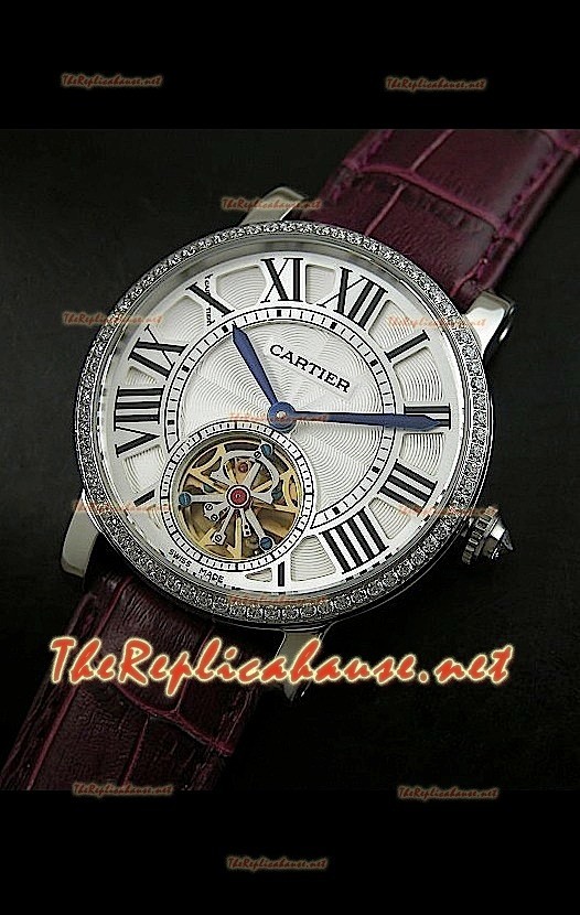 Cartier Calibre turbillón japonés malla púrpura