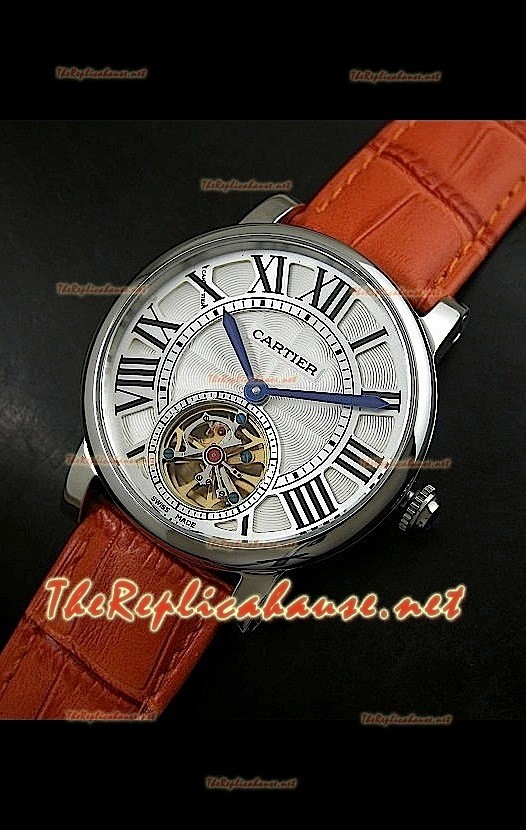 Cartier Calibre turbillón japonés malla marrón claro