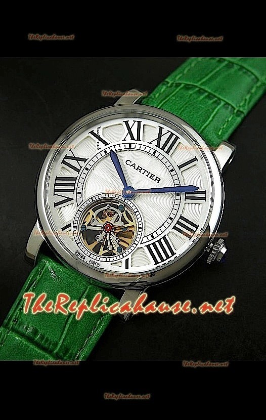 Cartier Calibre turbillón japonés malla verde
