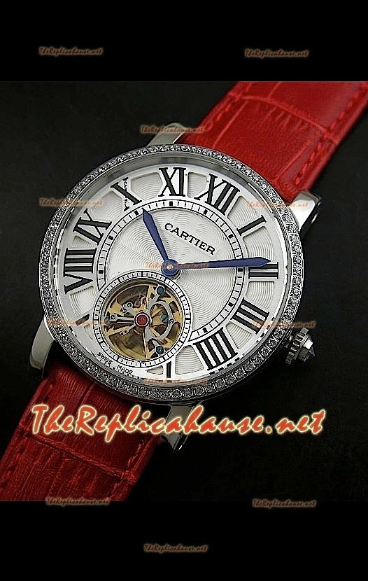 Cartier Calibre turbillón japonés malla roja
