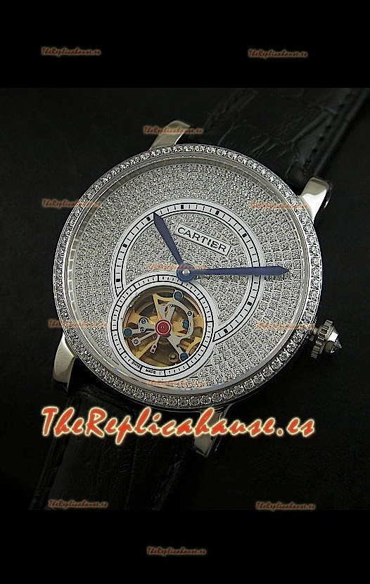 Cartier Calibre turbillón japonés con esfera de diamante