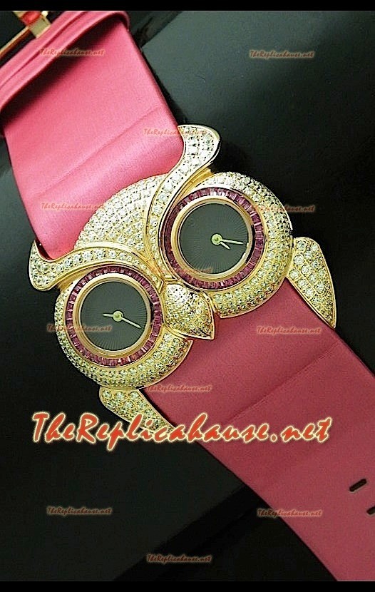 Chopard Animal World Reloj Señoras Búho en Oro Rosa Esfera de color Negro