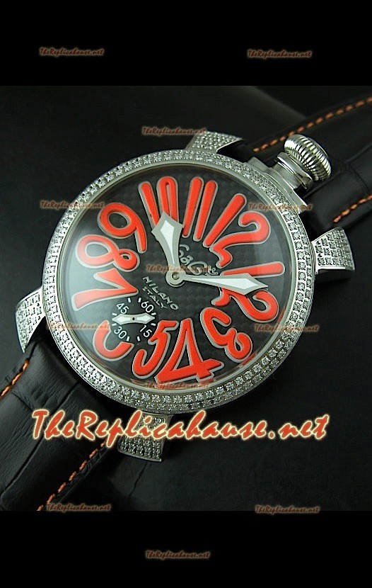 Reloj japonés GaGa Milano Manuale con esfera carbón oscuro