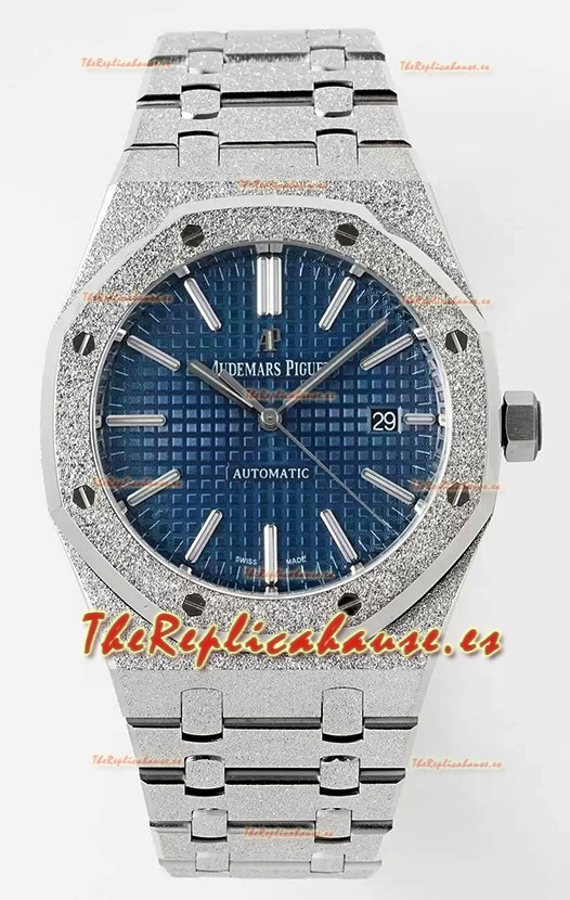 Audemars Piguet Royal Oak 15410BC 41MM Dial Azul Acero 904L Movimiento CALIBRE 3120 Réplica a Espejo 1:1