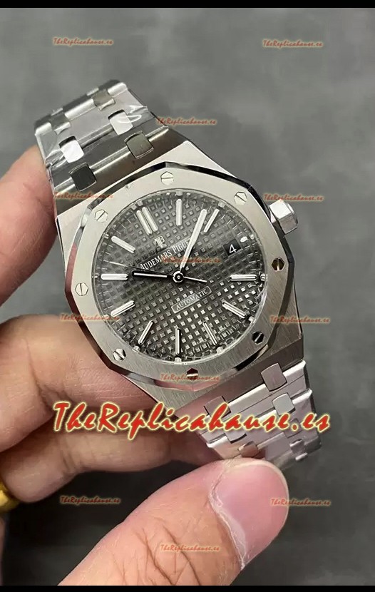 Audemars Piguet Royal Oak 37MM Dial Gris Acero 904L Reloj en Movimiento 3120 - Reloj Réplica a Espejo 1:1