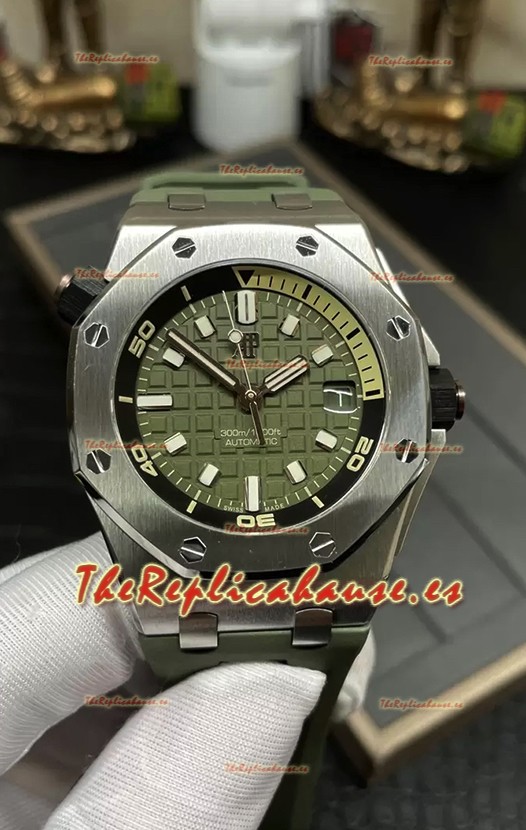 Audemars Piguet Royal Oak 1:1 Reloj Réplica Suizo Definitivo con Dial Verde y Movimiento Cal.4308