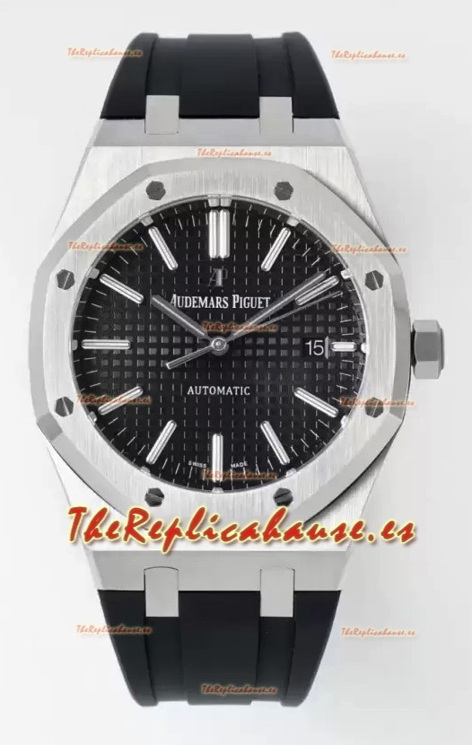 Audemars Piguet Royal 15400 41MM Dial Negro Acero 904L Movimiento CAL.3120 Réplica a Espejo 1:1