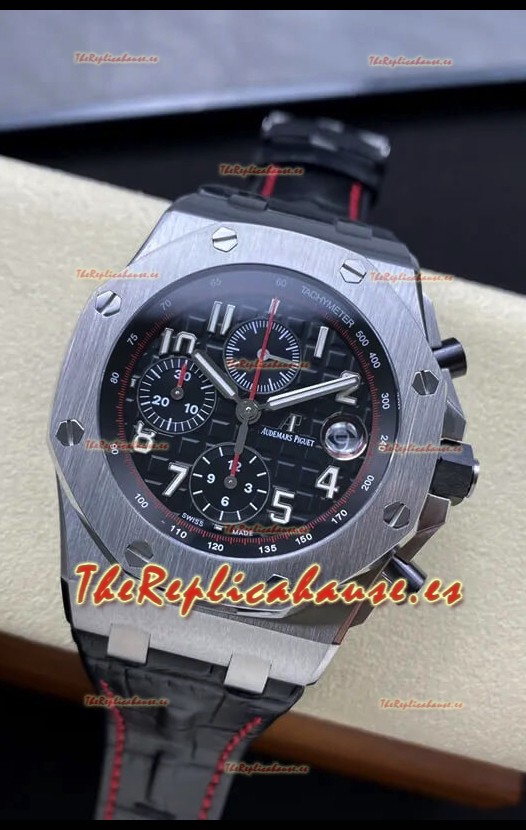Audemars Piguet Royal Oak Offshore Dial Negro Cronógrafo Reloj Réplica a Espejo 1:1 - Acero 904L