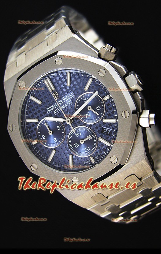 Audemars Piguet Royal Oak Reloj Réplica Cronógrafo de Cuarzo Suizo Dial Azul - 41MM