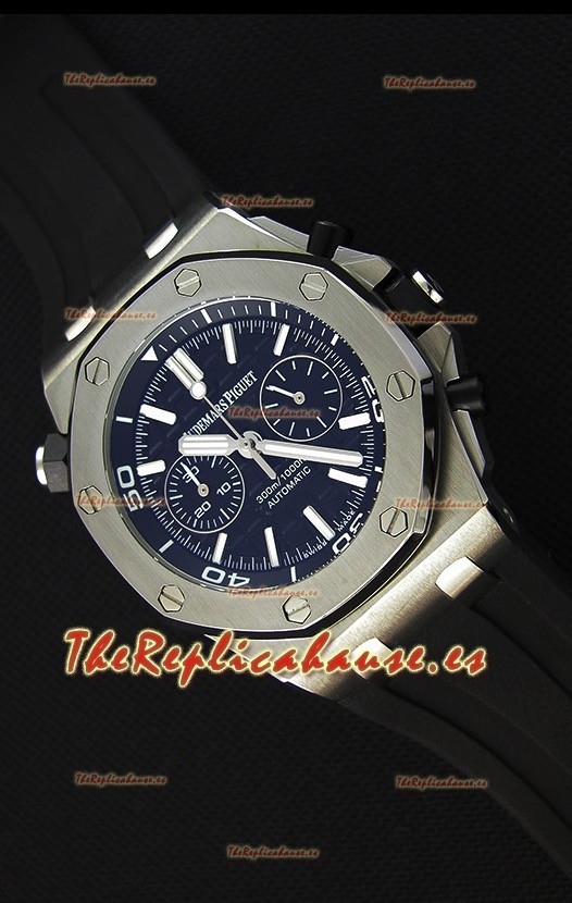 Audemars Piguet Royal Oak Offshore Reloj Réplica Cronógrafo de Cuarzo Suizo estilo Buzo con Dial Negro