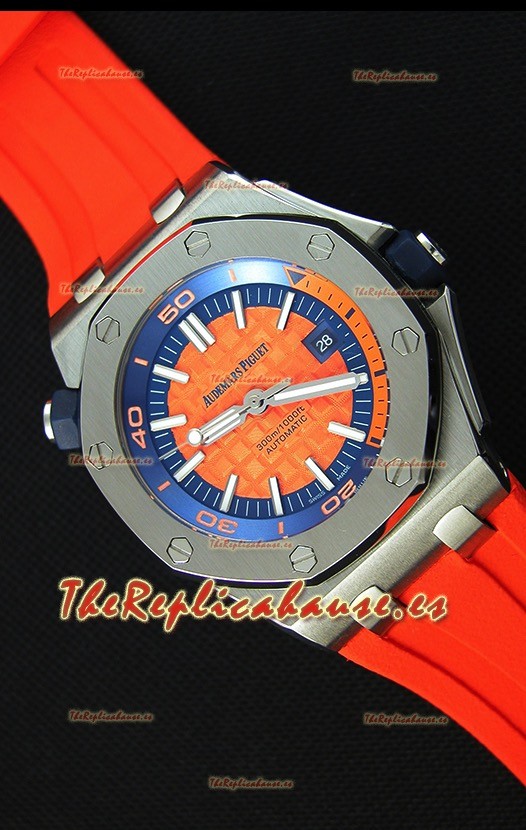 Audemars Piguet Royal Oak Offshore Reloj Réplica Japonés Automático estilo Buzo en color Naranja