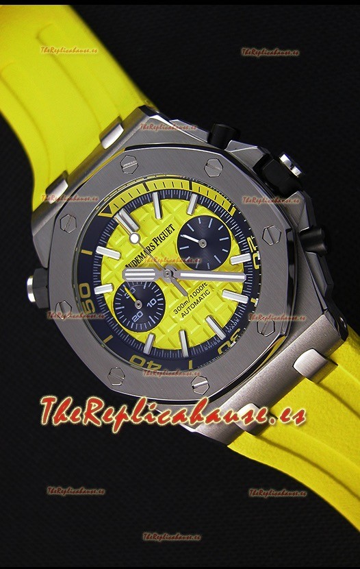 Audemars Piguet Royal Oak Offshore Reloj Réplica de Cuarzo Suizo estilo Buzo en color Amarillo