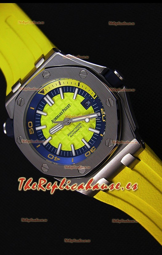 Audemars Piguet Royal Oak Offshore Reloj Réplica Japonés Automático estilo Buzo en color Amarillo