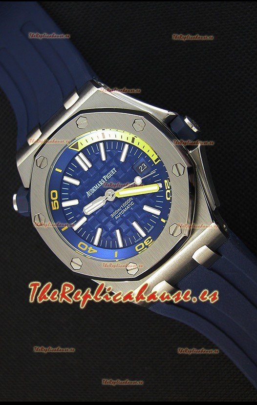 Audemars Piguet Royal Oak Offshore Reloj Réplica Japonés Automático estilo Buzo en color Azul Oscuro